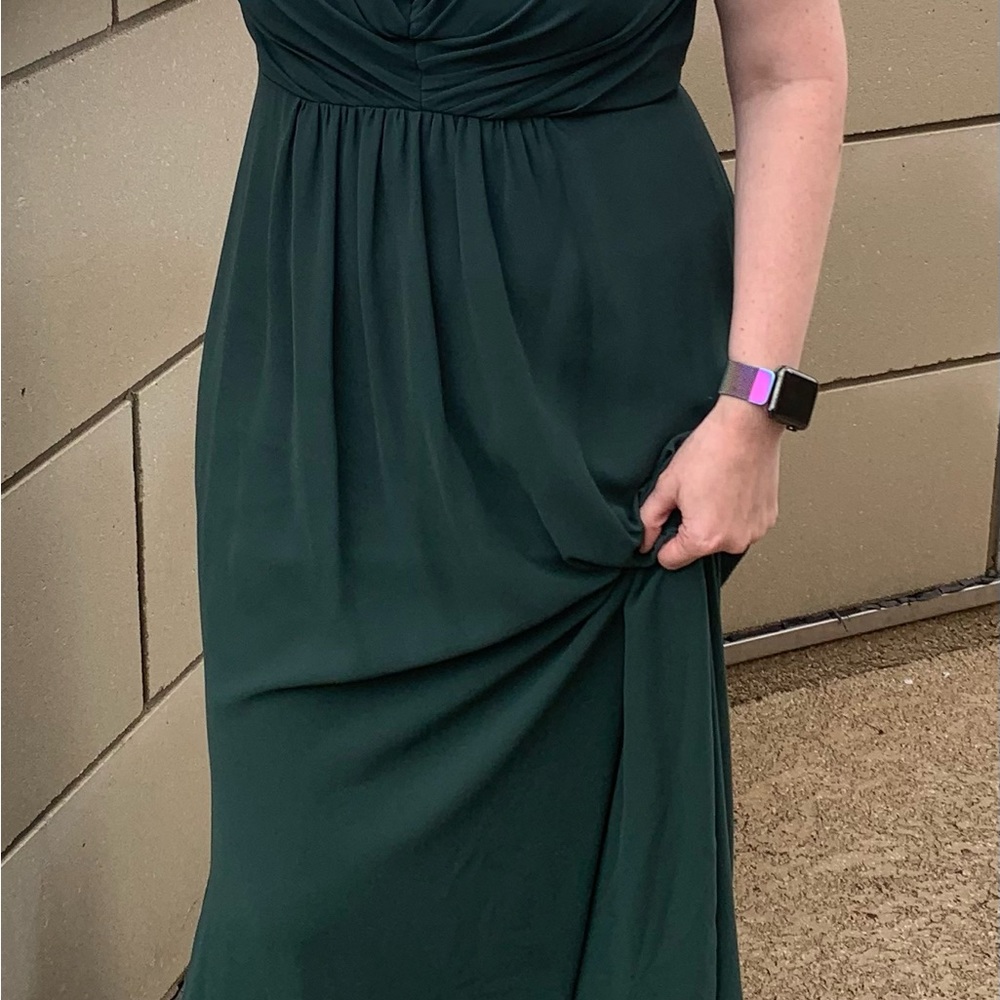 Ryan Chiffon V-Neck A-Line Princess Dress Evergreen